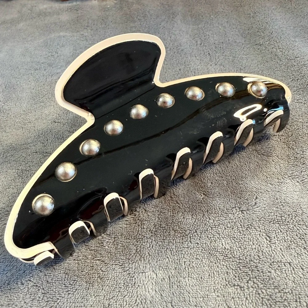 Free People Black Studded Hair Clip